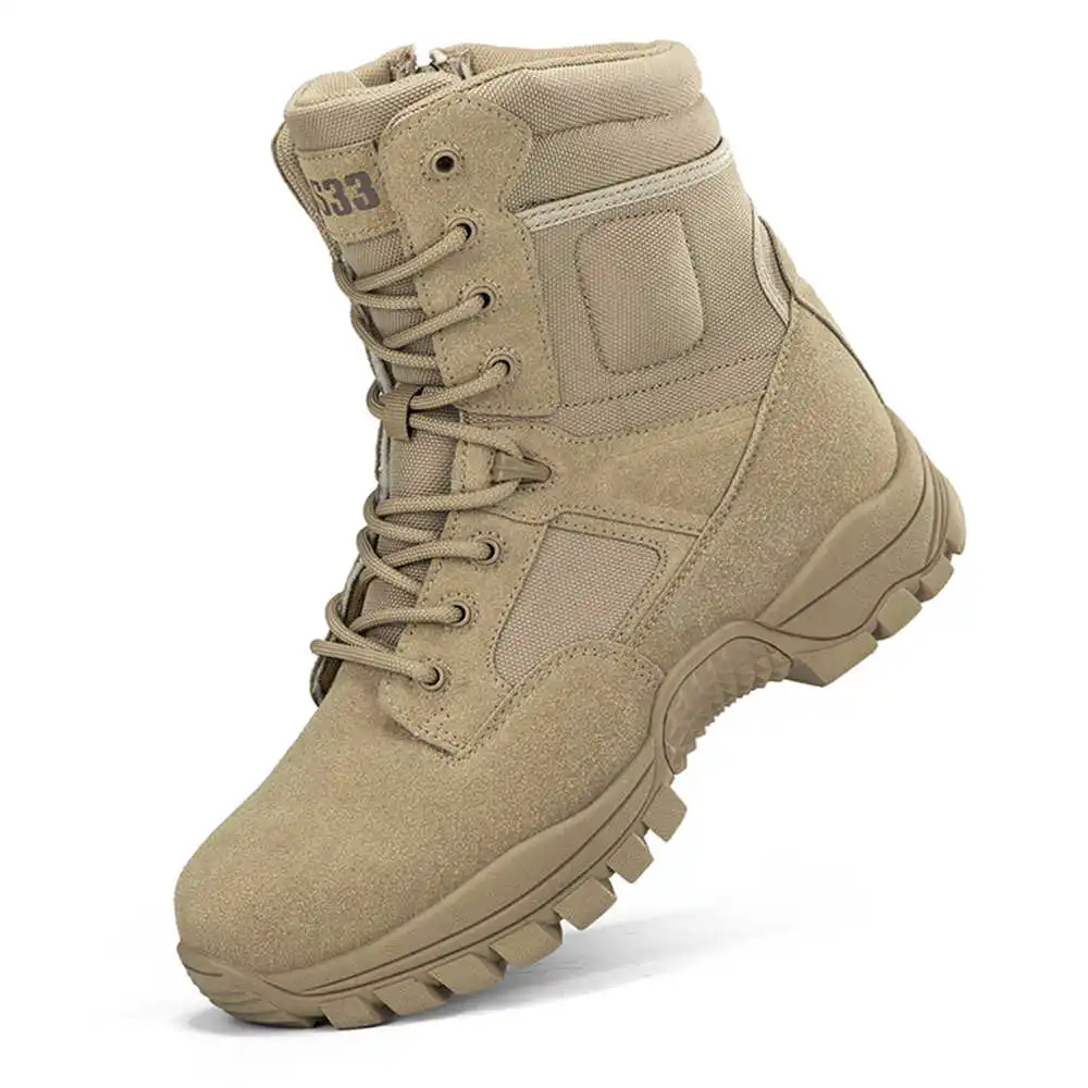 Streetwear Brand Drops - Nonslip Genuine Leather Hiking Boots Designer