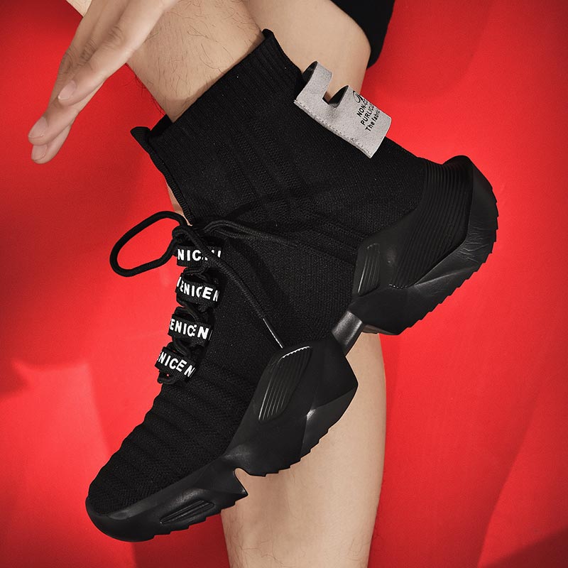 Streetwear Brand Jewelry - Plus Size Hightop High-soled Men Sport