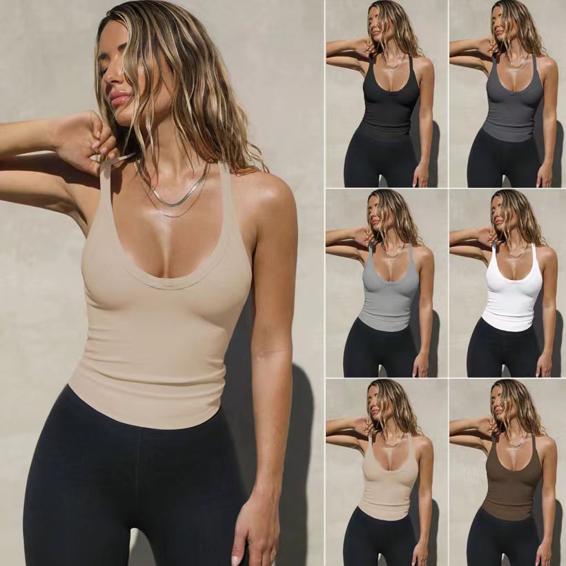 Europe Streetwear Brand - 2024 new vest base women spring