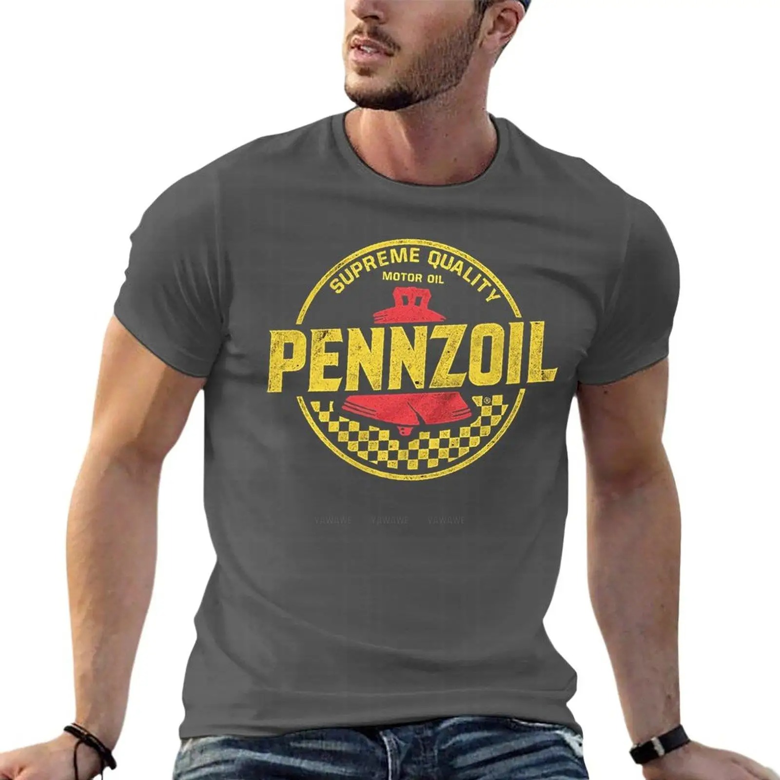Streetwear Brand Logo - Distressed Pennzoil Motor Oil Logo Oversized