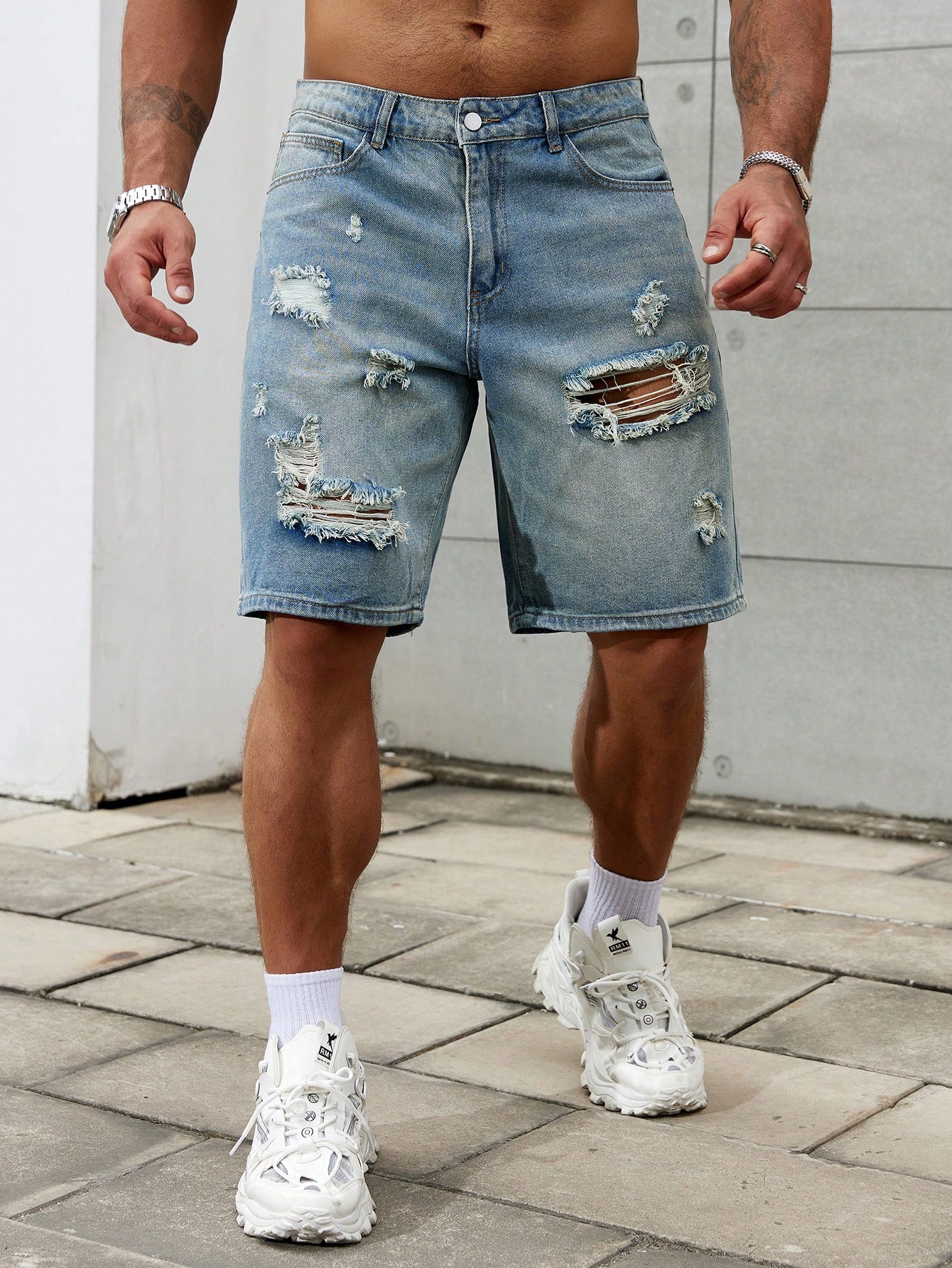 New Fashion Mens Ripped Short  - Streetwear Brands avis et prix