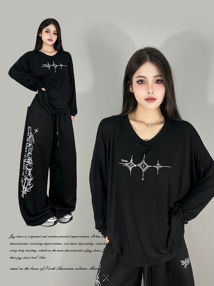 Loose Long Sve Jazz Dance Stre - Streetwear Brand Logo avis et prix